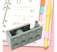 RASTKY École de Distributeur de Ruban Adhésif - Mignon Building Bloc Forme Easy Cutting Bureau Bureau Support de Bande et Salle d'étude (GREEN)