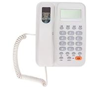 RASTKY Écran LCD à économie D'énergie pour Téléphone Fixe Compatible FSK/DTMF pour Bureau, Hôtel, Bureau à Domicile, Tapis Antidérapant pour, Hôtel, Maison ABS Noir 1 Pièce (White)