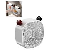 RASTKY Égouttoir Mural avec Couvercle, Gain de Place, Poinçon, Couvercle Mural, égouttoir avec Tiroir, Bac à Eau, Salle de Bains, Toilettes, Adhésif sans Perçage Inclus