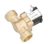 RASTKY Électrovanne électrique en Laiton Magnétique pour le Contrôle de L'eau G1/2 Pouces, Fournitures Industrielles Normalement Fermées (Entrée d'eau sous pression AC220V)