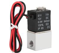 RASTKY Électrovanne Longue Durée à 2 Positions et 2 Voies pour Eau, Air et DC12V, Vanne à Action Directe pour Eau et à Usage Industriel (G1/8")