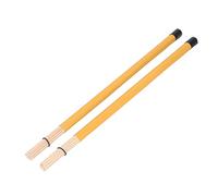 RASTKY Ensemble de 2 Brosses en BambouPerformance de Percussion, Baguettes Confortables, Outils de Batterie, Accessoire de Musique Idéal, pour Amateurs et Débutants (YELLOW)