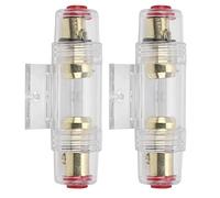 RASTKY Ensemble de 2 Porte-Fusibles Audio de Haute qualité avec Fusibles 60 A 80 A, Empêche le Courant Excessif pour le Système Audio/vidéo de Voiture, Convient aux Fils de Calibre 4 6 8 10, Coque