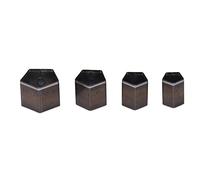 RASTKY Ensemble de 4 Moules de Découpe Pentagone en Cuir de qualité Supérieure, Bords Incisifs pour des Coupes Rapides et Propres, Idéal pour la Fabrication de Trous dans le Cuir, Idéal pour les