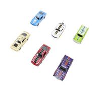 RASTKY Ensemble de 6 Mini Modèles de Voiture Exquis pour Garçons, Jouet de Voiture de Course en Alliage à Tirer pour Les Tout-Petits, Conception Facile à Pousser pour Faire Semblant de, Alliage et