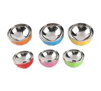 RASTKY Ensemble de Bols à Nouilles et Salades -isolants en Acier Inoxydable, Matériau Sûr et écologique, pour le Camping et le Barbecue, 6 Pièces (13 cm petite taille)