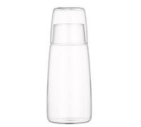 RASTKY Ensemble de Bouteilles D'eau élégantes, Carafe en Verre Facile à Verser avec Tasse pour Table de Nuit, Table de Buffet, Conception Résistante à la Température (#1)