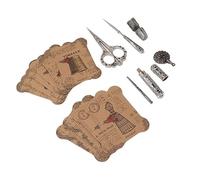 RASTKY Ensemble de Ciseaux Antiques Européens en Acier Inoxydable, Kit D'outils de Couture de Broderie pour Bricolage, Couture D'art Artisanal (argent vintage)