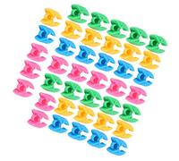 RASTKY Ensemble de Clips de Fixation de Bobine en Silicone Durable, 40 Pièces de Clips de Bobines Colorés pour Empêcher le Fil de S'effilocher et de Nouer, Adaptés aux Bobines de Couture et de