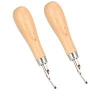 RASTKY Ensemble de Coupe-linoléum avec 5 Lames, Couteau à Graver, Outil de Sculpture sur Bois Tendre, de Tampons en Caoutchouc, Artisans, Couleur du Bois