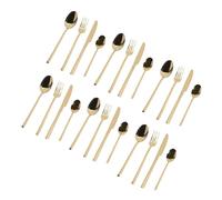 RASTKY Ensemble de Couverts en Acier Inoxydable de qualité Supérieure - Ensemble de Couverts en Argenterie en Acier Inoxydable - d'ustensiles de Coutellerie, Vaisselle de Cuisine à Domicile (GOLD)