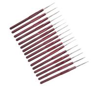 RASTKY Ensemble de Crochets en Dentelle Ultra Fine, Aiguilles en Acier Inoxydable Durables pour Tricoter, Outil de Couture pour Débutants, 16 Pièces de Différentes Tailles, Poignée Ergonomique en