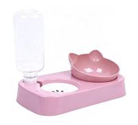 RASTKY Ensemble de Double Gamelle Automatique pour Chiens et Chats - Protection du Cou avec Design Facile à Nettoyer, Recharge d'eau Automatique et Cloison Innovante pour l'hygiène et Le Confort.