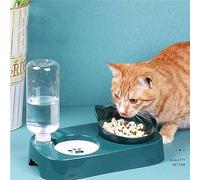 RASTKY Ensemble de Double Gamelle Automatique pour Chiens et Chats - Protection du Cou avec Design Facile à Nettoyer, Recharge d'eau Automatique et Cloison Innovante pour l'hygiène et Le Confort.