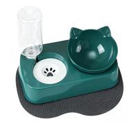 RASTKY Ensemble de Double Gamelle Automatique pour Chiens et Chats - Protection du Cou avec Design Facile à Nettoyer, Recharge d'eau Automatique et Cloison Innovante pour l'hygiène et Le Confort.