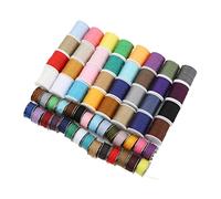 RASTKY Ensemble de Fils à Coudre Multicolores en Polyester, 60 Tiges avec Canette Réutilisable pour Machine à Coudre, Points à la Main Organisés pour un Usage Domestique, 32 Bobines + 28 Noyaux de