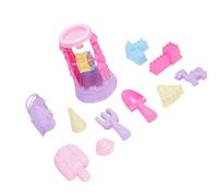 RASTKY Ensemble de Jouets Château de Sable de Plage pour Enfants, Jouets de Construction Créatifs pour Jeux en Plein Air, Chariot de Rangement en Plastique et Pelles (Pink)