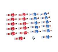 RASTKY Ensemble de Joueurs de Baby-Foot de Remplacement : 11 Joueurs Rouges et 11 Bleus avec Ballon de Football de 32 Mm pour Tables de Baby-Foot 4824 - Accessoires Parfaits pour Les Machines de