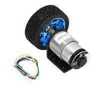 RASTKY Ensemble de Moteurs d'encodeur 12V, Moteurs à Engrenages avec Support d'équilibrage de Roue de Voiture-système 'entraînement 'arbre CW CCW (12RPM)
