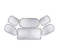 RASTKY Ensemble de Pare-Soleil pour Pare-Brise de Voiture, Prévention de la Décoloration, Double Boucle Adaptée au -Soleil 56x28 Pouces pour Véhicules, Tissu Résistant à l'argent