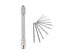 RASTKY Ensemble de Perceuse à Main Professionnelle à Double Mandrin avec Support de Foret de Haute qualité pour Sculpter et Percer des Trous sur le Bois, le Plastique et Plus, Ensemble de Forets