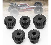 RASTKY Ensemble de Pignons RC 48P Durables avec Vis M3, Surface Antirouille pour Voiture ECX 2WD 1/10, 5 Engrenages en Métal pour Améliorer l'authenticité du Véhicule télécommandé (BLACK)
