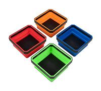 RASTKY Ensemble de Plateaux de Pièces Magnétiques Flexibles avec Bols à Code Couleur pour une Accélération Efficace du Projet, Plateau à Outils Magnétique à Fixation Sûre pour Diverses Surfaces