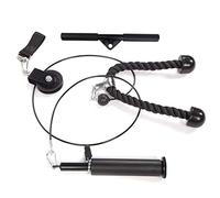 RASTKY Ensemble de Sangles de Poulie de Fitness, Bras Réglable, Puissance Triceps, Entraînement pour Musculation, Acier/Plastique Noir, DIY