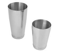 RASTKY Ensemble de Shaker à Cocktail Professionnel Poli Miroir Boston Shaker Performance de Mélange Fantaisie pour les Familles de Barmen 304 en Acier Inoxydable Noir 2 X Tasse à à Cocktail (SILVER)