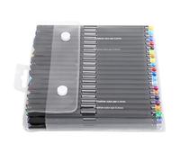 RASTKY Ensemble de Stylos à Crochet de 60 Couleurs, Outils de Peinture Acrylique Aquarelle Vibrants à Faire Soi-même, 0,4 Mm pour Artistes étudiants, Agenda en Fibre Plastique, Fournitures de Bureau