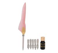 RASTKY Ensemble de Stylos à Plumes Rétro, Sculpture Exquise, Boîte-cadeau D'écriture Durable pour Amoureux, Papeterie Créative (SP101049 Poudre sale)