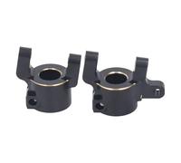RASTKY Ensemble de Supports de Moyeu Avant C en Laiton de qualité Supérieure avec Revêtement Dur Noir, 2 Supports de Fusée de Direction pour Voitures Axiales SCX10 II AR44 1/10 RC