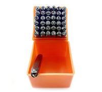 RASTKY Ensemble de Tampons en Acier 37 Pièces, Kit de Poinçonnage de Lettres et de Chiffres, Outil d'estampage en Acier au Carbone avec Boîte de Rangement, Artisanat du Cuir, du Bois et du Métal