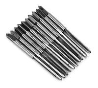 RASTKY Ensemble D'outils de Filetage de Taraud à Main Métrique en Acier au Carbone Solide, Haute Précision de Taraudage pour Assembler des Meubles, 10 Pièces pour un Rangement Facile (M2 (attaque de