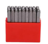 RASTKY Ensemble D'outils D'estampage en Métal, Tampons Durables en Acier au Carbone pour la Fabrication de Bijoux et L'artisanat, 27 Pièces dans une Boîte de Rangement en Plastique (Acier au carbone