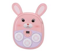 RASTKY Entraîneur de Frappe Musical électronique avec Fonction Sonore, Design Lapin, Matériau Sûr, pour Le Divertissement et l'exercice des Enfants, ABS + Composants électroniques + Coton (Pink)