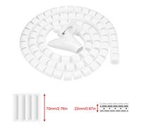 RASTKY Enveloppe de Câble de Tube en Spirale Flexible - Home Protector de Fil 3,0m X 16 Mm et - Solution de Fermeture éclair Facile à Gérer et à Cacher Les Cordons, à Garder des Fils Idéaux (1,5 m *
