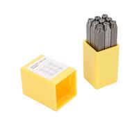 RASTKY Estampage en Métal 40Cr Carbone Multifonctionnel Portable Punch Stamp Set Travail des Métaux Fabrication de Bijoux Travail du Bois, 27 Caractères avec Rangement en Plastique (Acier au carbone