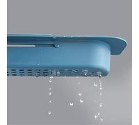 RASTKY Étagère D'évier Télescopique Réglable, égouttoir pour éponge à Savon, Support de Salle de Bain, Facile à Ranger, Accessoires de Cuisine pour le Nettoyage Quotidien, Support D'évier en PP (PINK)