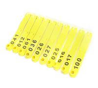 RASTKY Étiquette D'oreille de Mouton Jaune, 100 Pièces, Pratique, Utilisation Rapide, Contrôle de qualité Strict, Fournitures Agricoles, Numéro intégré