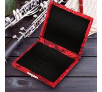 RASTKY Étui Compact en Tissu de Soie en Bois, Boîte de Rangement pour Porte-Anches, 6 Anches de Hautbois, Accessoire de Protection pour Musiciens, Bleu/Marron/Vert/Rouge/Jaune (Rouge)