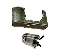RASTKY Étui de Protection Antichoc en Cuir PU pour Appareil Photo, Demi-étui Anti-Rayures avec Bandoulière pour X-M5 4,7 X 2,4 1,6 Pouces, Idéal pour Les Photographes en Voyage (Green)