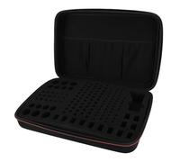 RASTKY Étui de Rangement pour Organisateur de Batterie, étanche, Résistant aux Chocs, Grande capacité pour Batterie au Lithium AA AAA C D 9V et Testeur, Sac Noir Portable pour la Maison et Les