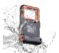 RASTKY Étui de Téléphone Universel pour Plongée Profonde, Trous D'aération Transparents, Grande Fenêtre pour Plongée en Apnée sous-Marine, étui étanche pour sous-Marin, TPE + PC + Verre Orange (Bleu