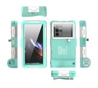 RASTKY Étui de Téléphone Universel pour Plongée Profonde, Trous D'aération Transparents, Grande Fenêtre pour Plongée en Apnée sous-Marine, étui étanche pour sous-Marin, TPE + PC + Verre Orange (Bleu