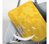 RASTKY Étui en Tissu de Soie Exquis, Boîte de Rangement pour Porte-Anches en Bois, 6 Anches de Hautbois, Accessoire de Hautbois Respirant pour Musiciens, Bleu/vert/rouge/jaune Marron (YELLOW)