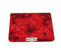 RASTKY Étui en Tissu de Soie Exquis, Boîte de Rangement pour Porte-Anches en Bois, 6 Anches de Hautbois, Accessoire de Hautbois Respirant pour Musiciens, Bleu/vert/rouge/jaune Marron (rouge)