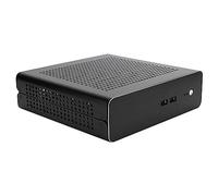 RASTKY Étui G60S ITX avec Alimentation -ATX, PC de Bureau Châssis HTPC Complet en Aluminium Complet, Placement Polyvalent et Ports USB 2.0, Argent (USB2.0)