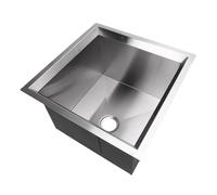 RASTKY Évier de Cuisine Robuste en Acier Inoxydable 304 avec Drainage Efficace pour Salle de Bain, Camping-car, Bateau, 15,16 X 15,16 X 9,84 Pouces, évier Simple pour Bol de Cuisine, de Bar pour