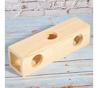 RASTKY Extension de Maison en Tube de Bois Extensible pour Grand Tunnel de Hamster, Conception Polyvalente pour L'entraînement et Le Jeu des Petits Animaux, Moins Destructeur et Plus de Plaisir, (#1)
